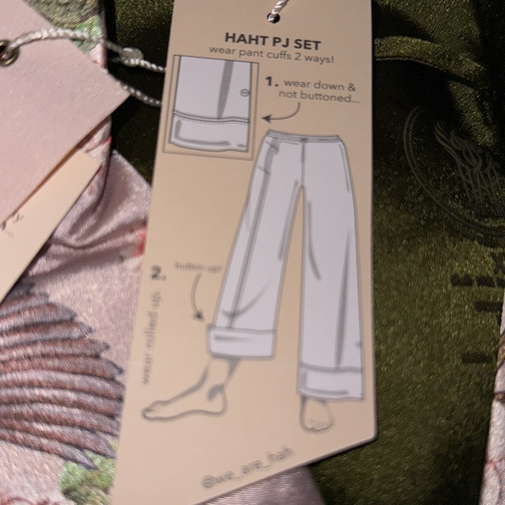 HAH X FREE PEOPLE HAHt ECO PAJAMA SET NWT sz XL - Picture 8 of 10